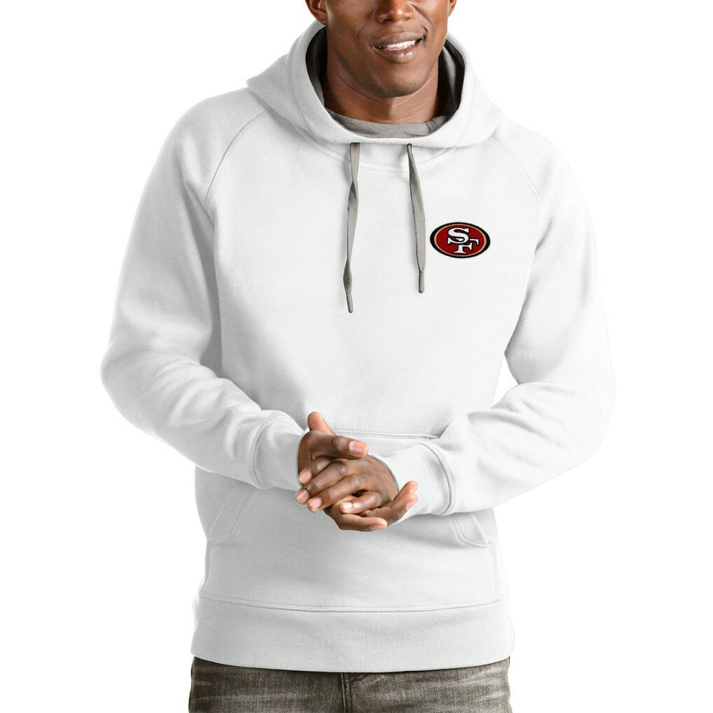 Antigua Logo Victory Pullover Hoodie - San Francisco 49ers Hoodies