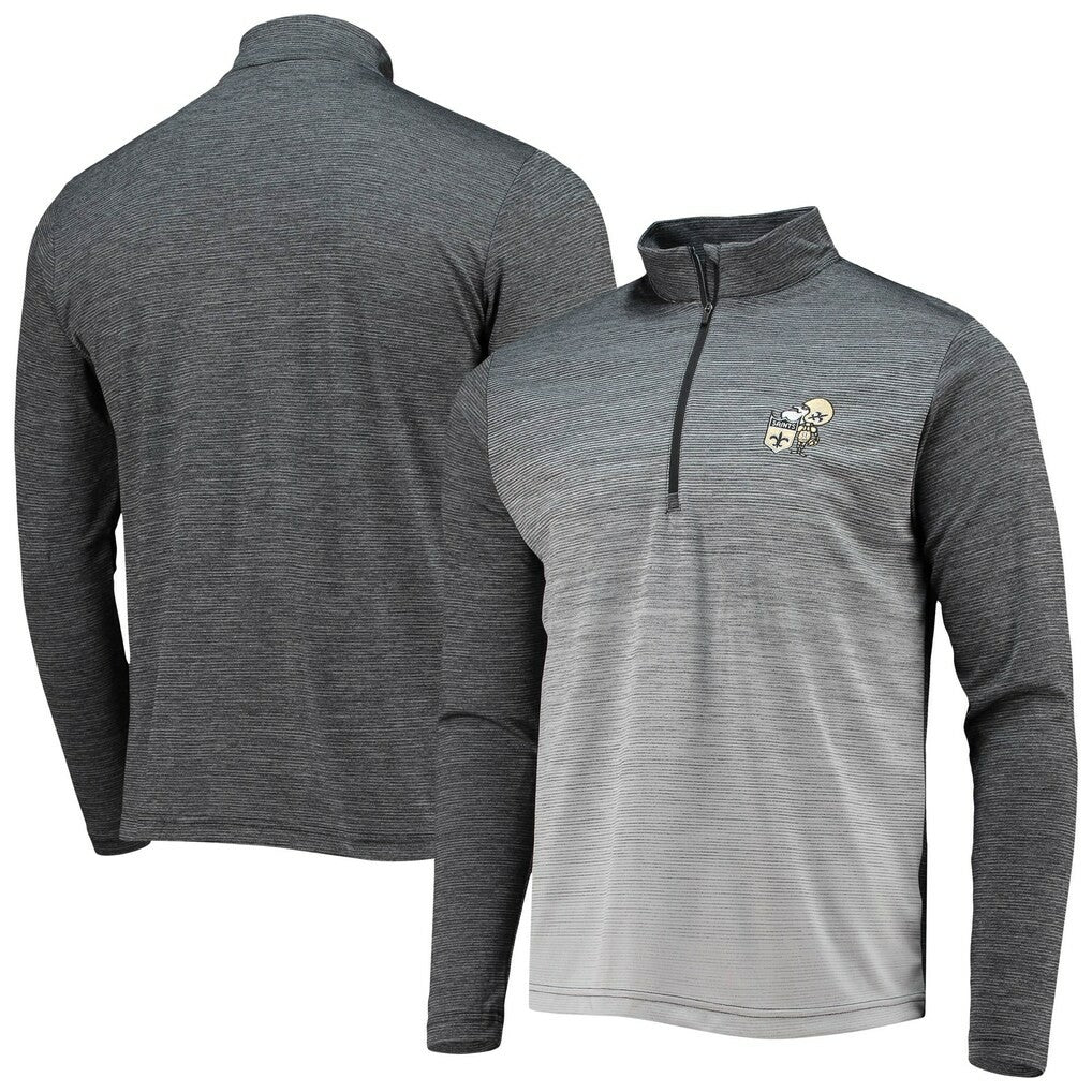 Antigua Throwback Cycle Quarter-Zip Jacket - New Orleans Saints Jackets