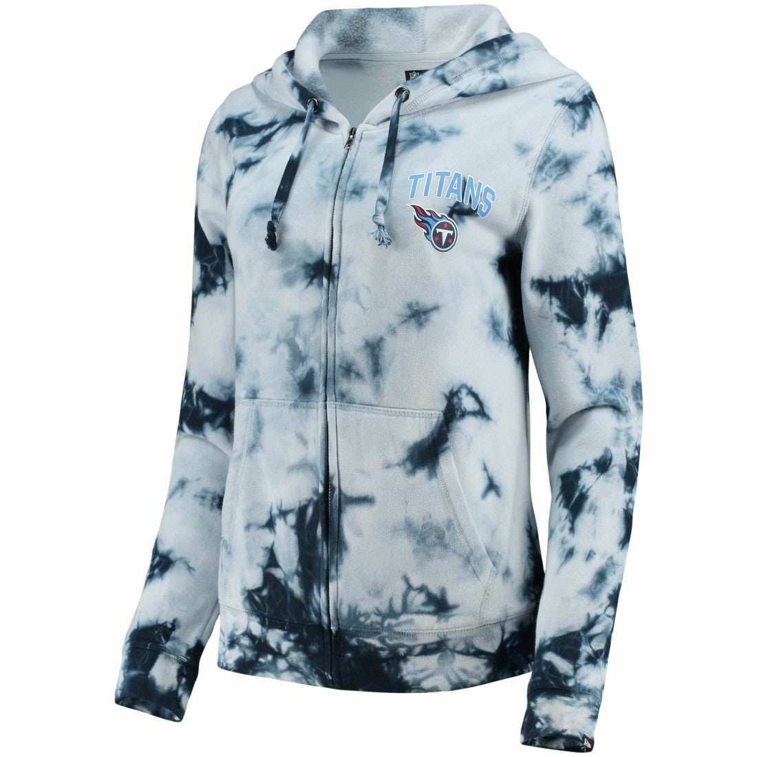 Women's Tie-Dye Fleece Full-Zip Hoodie - Tennessee Titans Hoodies