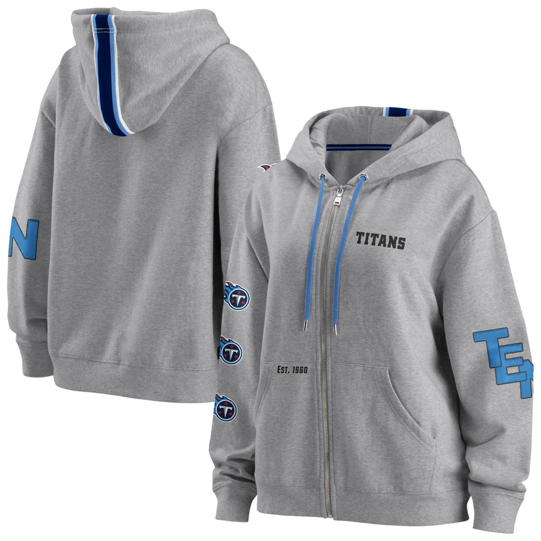 WEAR by Erin Andrews Women's Full-Zip Hoodie - Tennessee Titans Hoodies
