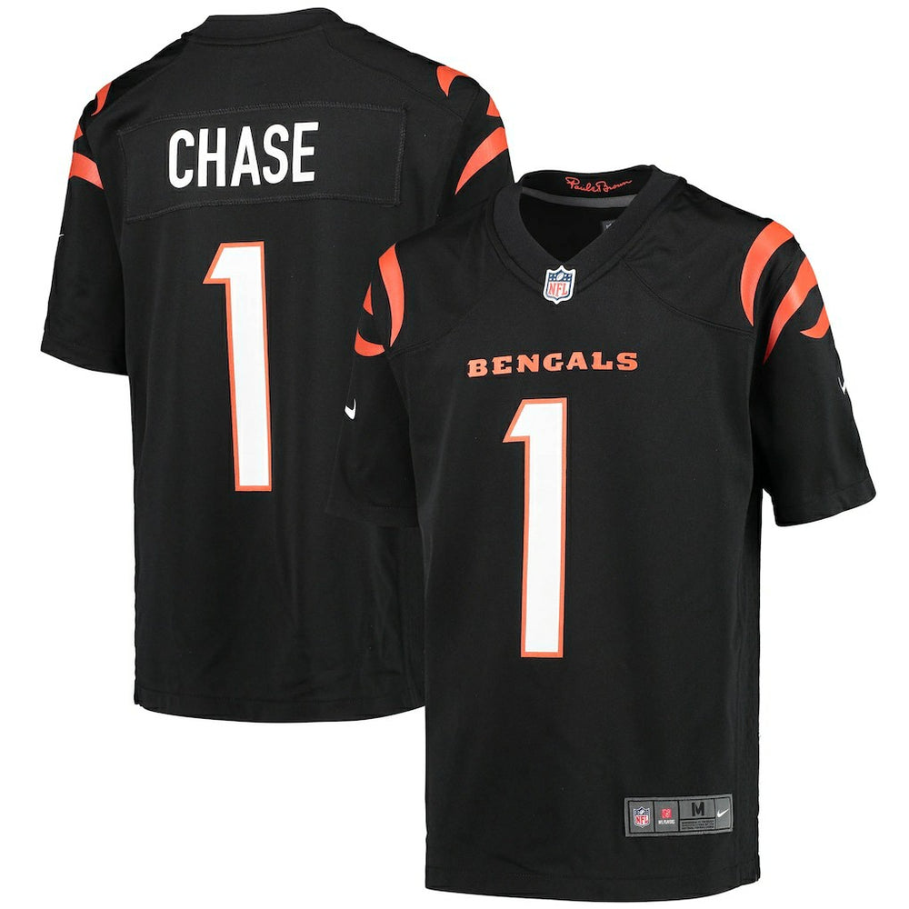 Ja'Marr Chase  Youth Game Jersey - Cincinnati Bengals Jerseys