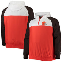 Big & Tall League Raglan Quarter-Zip Hoodie - Cleveland Browns Hoodies