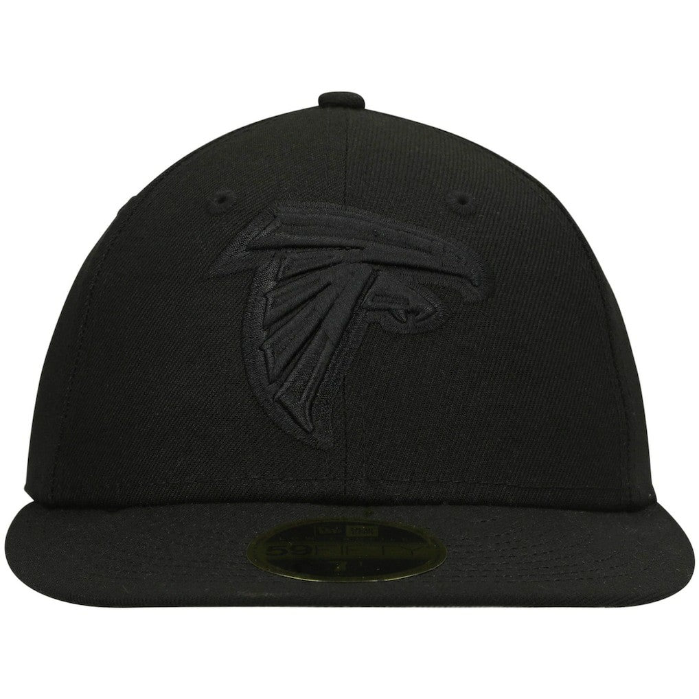 Black on Black Low Profile 59FIFTY II Fitted Hat - Atlanta Falcons Hats