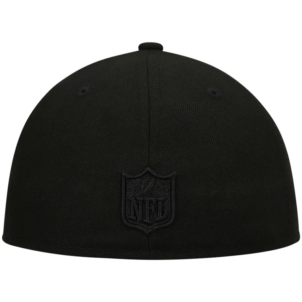 Black on Black Low Profile 59FIFTY II Fitted Hat - Atlanta Falcons Hats