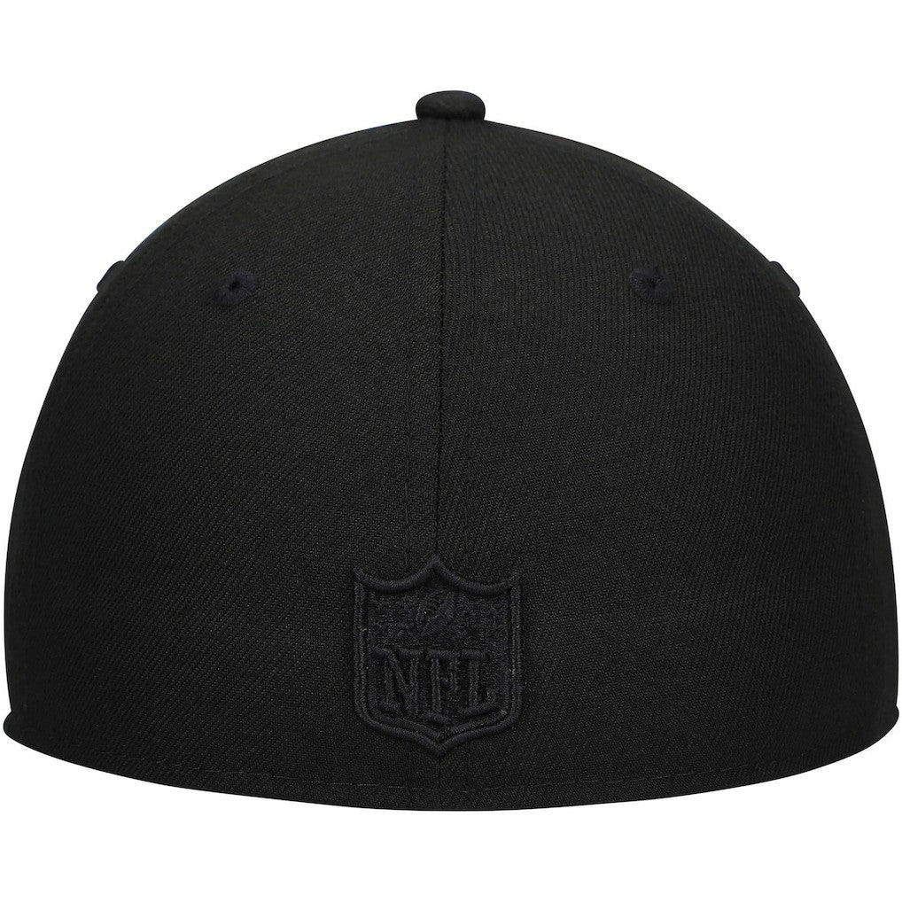 Black on Black Low Profile 59FIFTY II Fitted Hat - Detroit Lions Hats