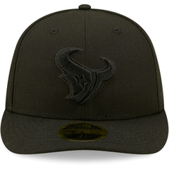 Black on Black Low Profile 59FIFTY II Fitted Hat - Houston Texans Hats
