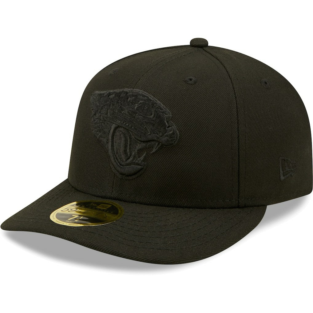 Black on Black Low Profile 59FIFTY II Fitted Hat - Jacksonville Jaguars Hats