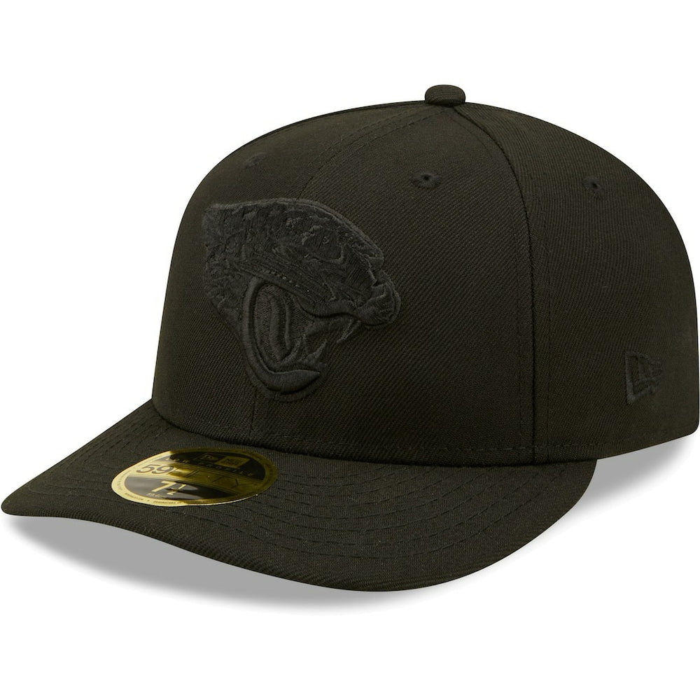Black on Black Low Profile 59FIFTY II Fitted Hat - Jacksonville Jaguars Hats