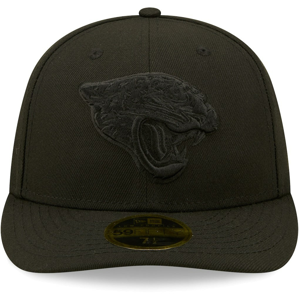 Black on Black Low Profile 59FIFTY II Fitted Hat - Jacksonville Jaguars Hats