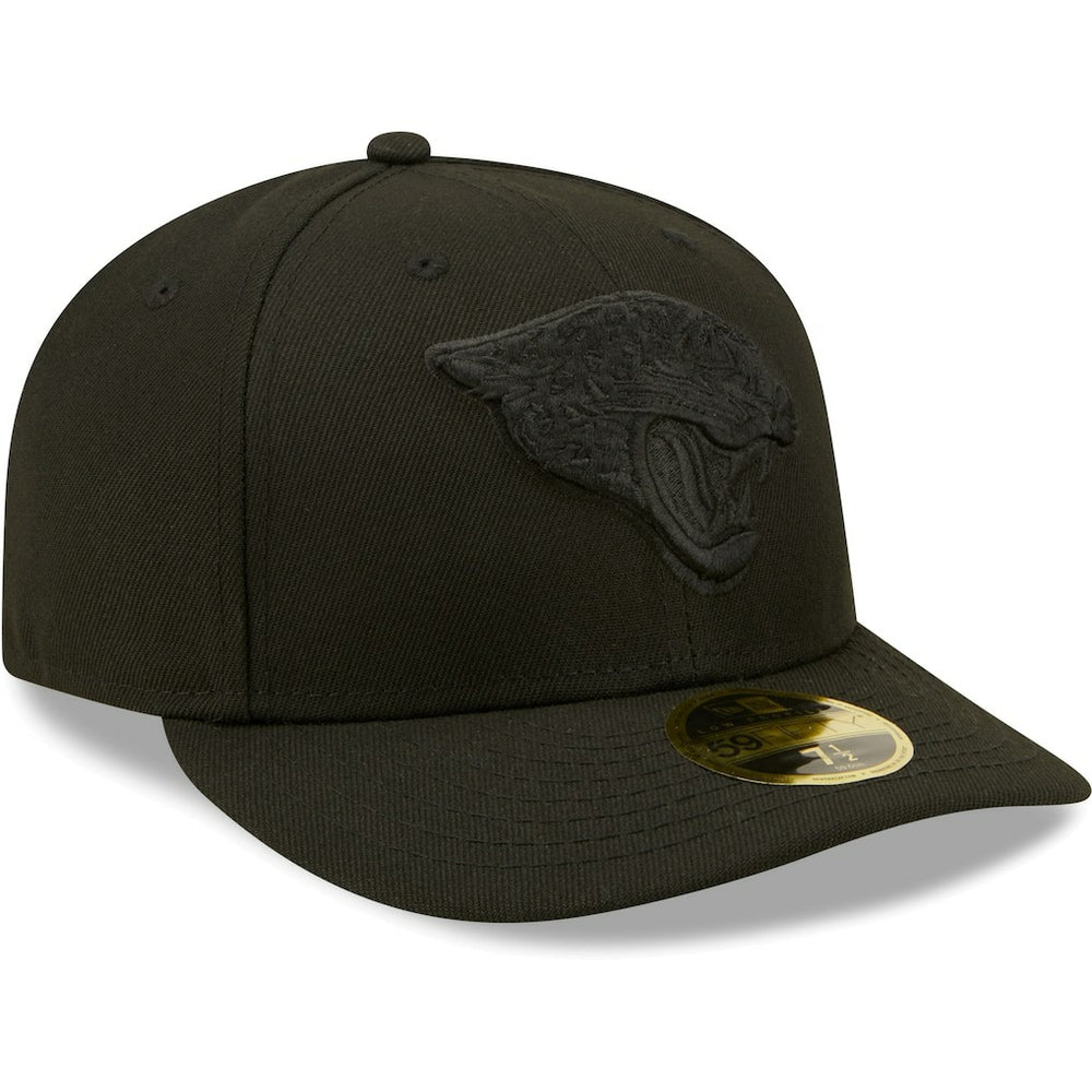 Black on Black Low Profile 59FIFTY II Fitted Hat - Jacksonville Jaguars Hats