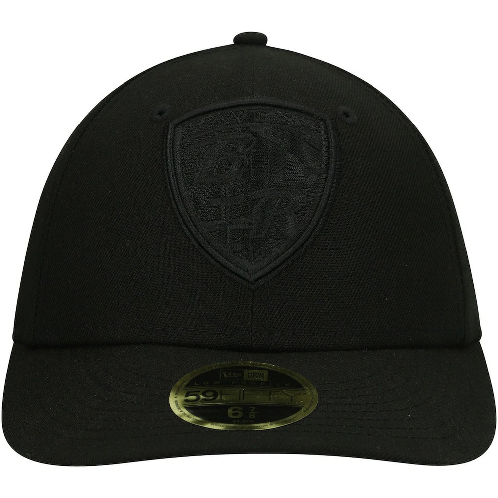 Black on Black Low Profile 59FIFTY II Fitted Hat - Baltimore Ravens Hats