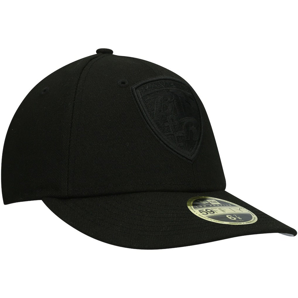 Black on Black Low Profile 59FIFTY II Fitted Hat - Baltimore Ravens Hats