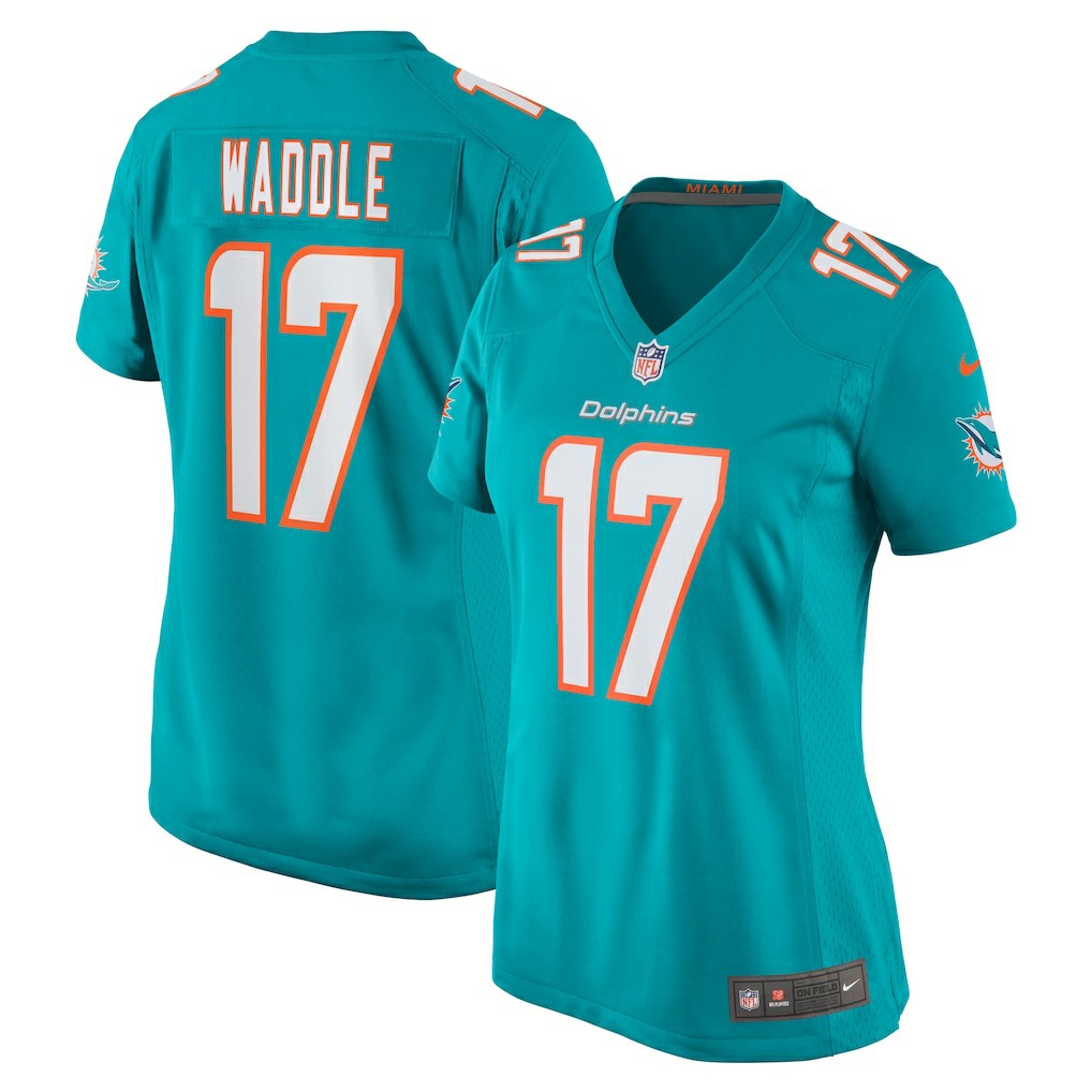 Jaylen Waddle  Women's Game Player Jersey - Miami Dolphins Jerseys