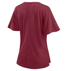 Washington Football Team Women's Southpaw Flutter V-Neck T-Shirt - Washington Commanders T-shirts