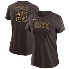 Brown Fernando Tatis Jr. San Diego Padres Nike Women's Name & Number T-Shirt