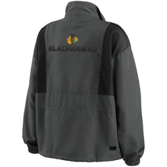 NHL Chicago Blackhawks WEAR by Erin Andrews Women's Popover Packable Half-Zip Jacket
