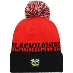 NHL Chicago Blackhawks adidas COLD.RDY Cuffed Knit Hat with Pom