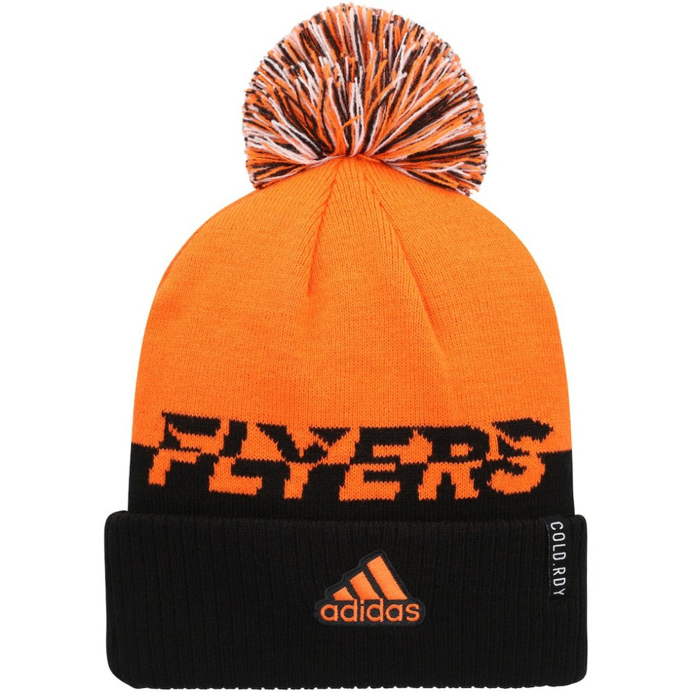 NHL Philadelphia Flyers adidas COLD.RDY Cuffed Knit Hat with Pom