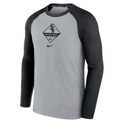 Gray/Black Chicago White Sox Nike Game Authentic Collection Performance Raglan Long Sleeve T-Shirt