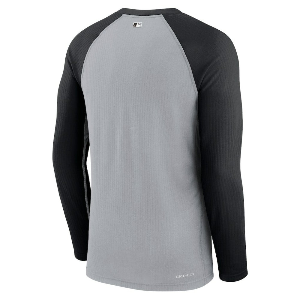 Gray/Black Chicago White Sox Nike Game Authentic Collection Performance Raglan Long Sleeve T-Shirt