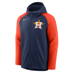 Navy/Orange Houston Astros Nike Authentic Collection Performance Raglan Full-Zip Hoodie