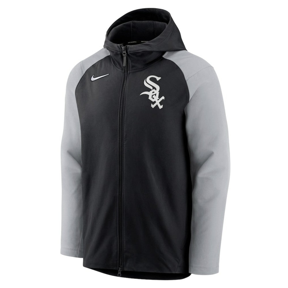 Black/Gray Chicago White Sox Nike Authentic Collection Performance Raglan Full-Zip Hoodie
