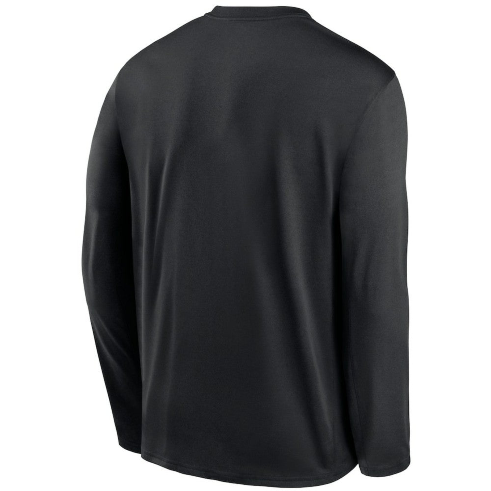 Black Miami Marlins Nike Authentic Collection Performance Long Sleeve T-Shirt