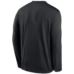 Black Miami Marlins Nike Authentic Collection Performance Long Sleeve T-Shirt
