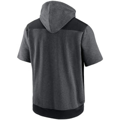 Heathered Charcoal/Black Athletics Nike Authentic Collection Dry Flux Performance Quarter-Zip Short Sleeve Hoodie