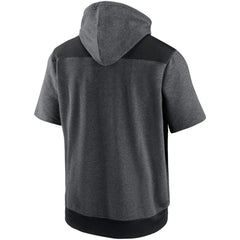 Heathered Charcoal/Black Milwaukee Brewers Nike Authentic Collection Dry Flux Performance Quarter-Zip Short Sleeve Hoodie