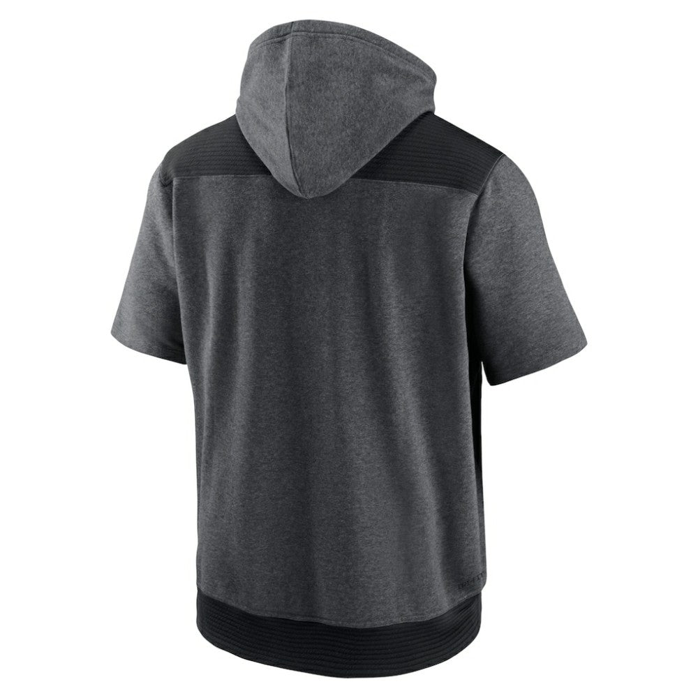 Heathered Charcoal/Black Chicago White Sox Nike Authentic Collection Dry Flux Performance Quarter-Zip Short Sleeve Hoodie