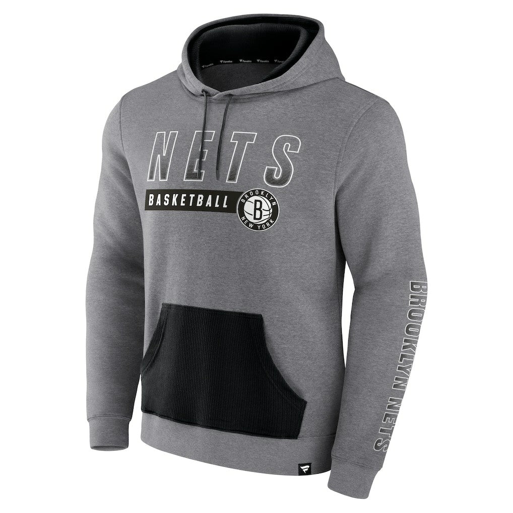 Fanatics Brooklyn Nets Off The Bench Color Block Pullover Hoodie