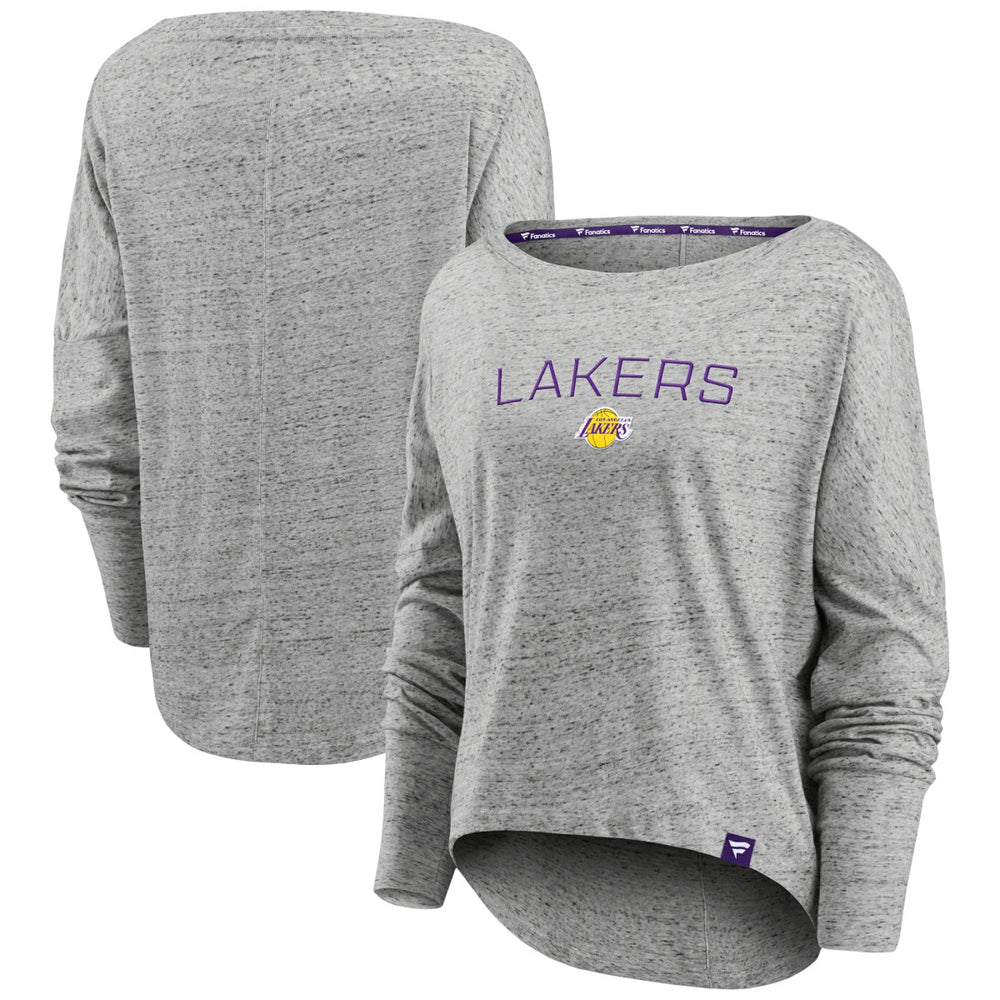 Fanatics Los Angeles Lakers Women's Nostalgia Off-The-Shoulder Long Sleeve T-Shirt