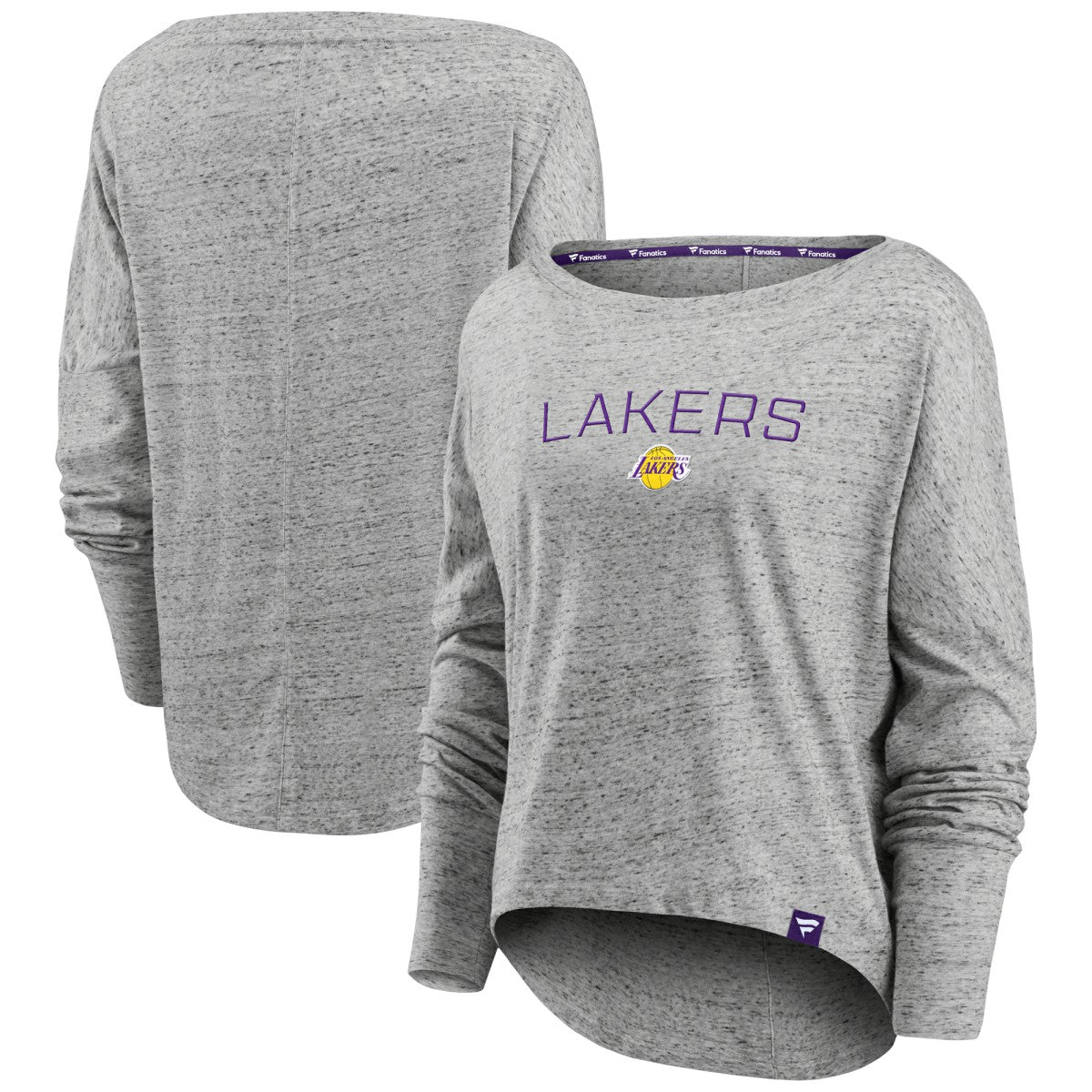 Fanatics Los Angeles Lakers Women's Nostalgia Off-The-Shoulder Long Sleeve T-Shirt