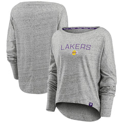 Fanatics Los Angeles Lakers Women's Nostalgia Off-The-Shoulder Long Sleeve T-Shirt