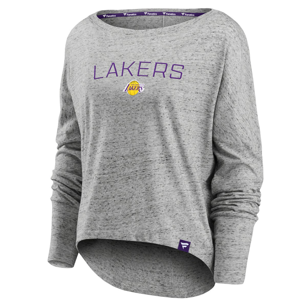 Fanatics Los Angeles Lakers Women's Nostalgia Off-The-Shoulder Long Sleeve T-Shirt