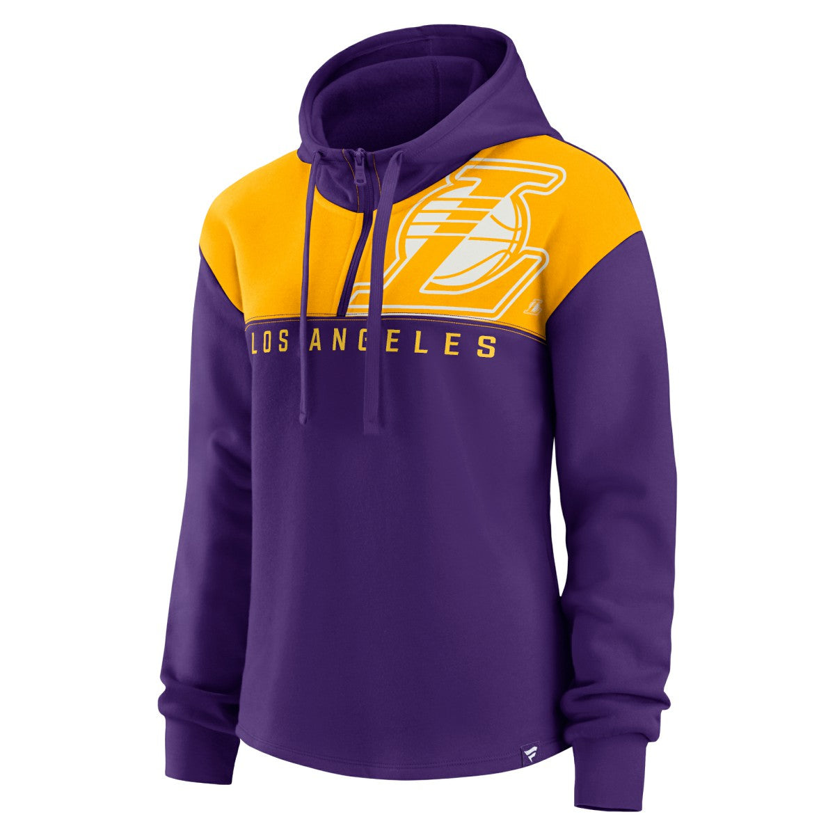 Fanatics Los Angeles Lakers Women's Overslide Quarter-Zip Fleece Hoodie