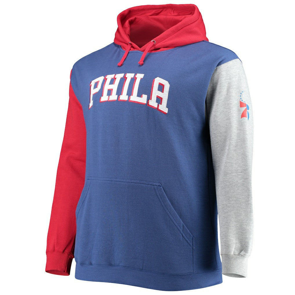 Fanatics Philadelphia 76ers Big & Tall Double Contrast Pullover Hoodie