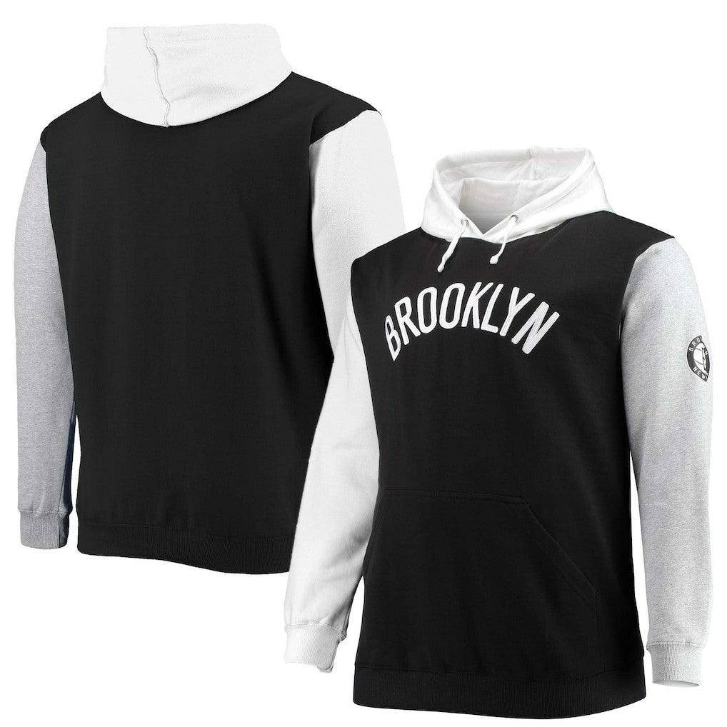Fanatics Brooklyn Nets Big & Tall Double Contrast Pullover Hoodie