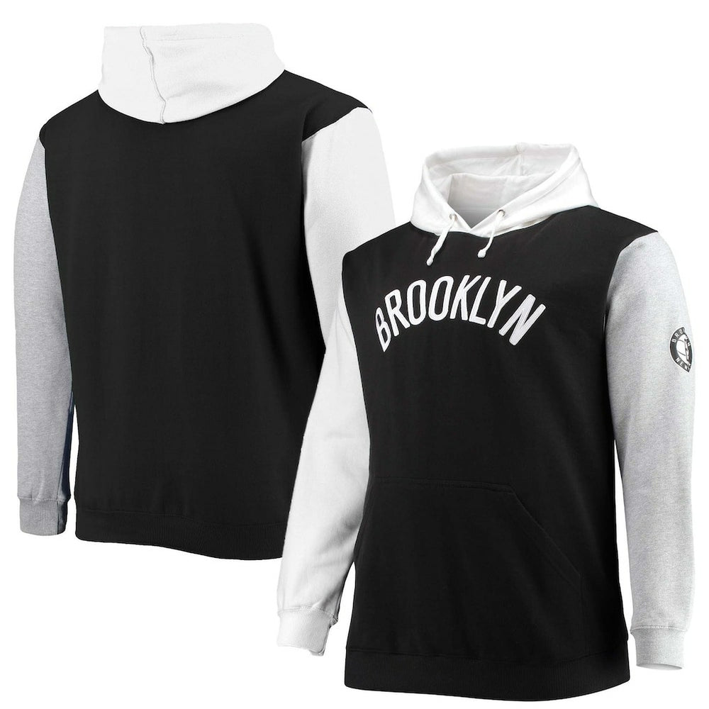 Fanatics Brooklyn Nets Big & Tall Double Contrast Pullover Hoodie