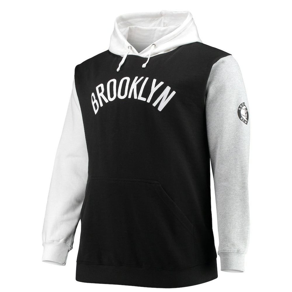 Fanatics Brooklyn Nets Big & Tall Double Contrast Pullover Hoodie