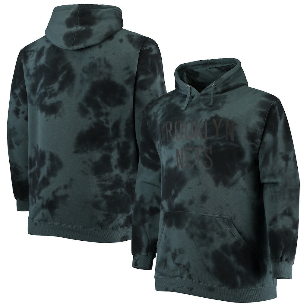 Fanatics Brooklyn Nets Big & Tall Wordmark Cloud Dye Pullover Hoodie