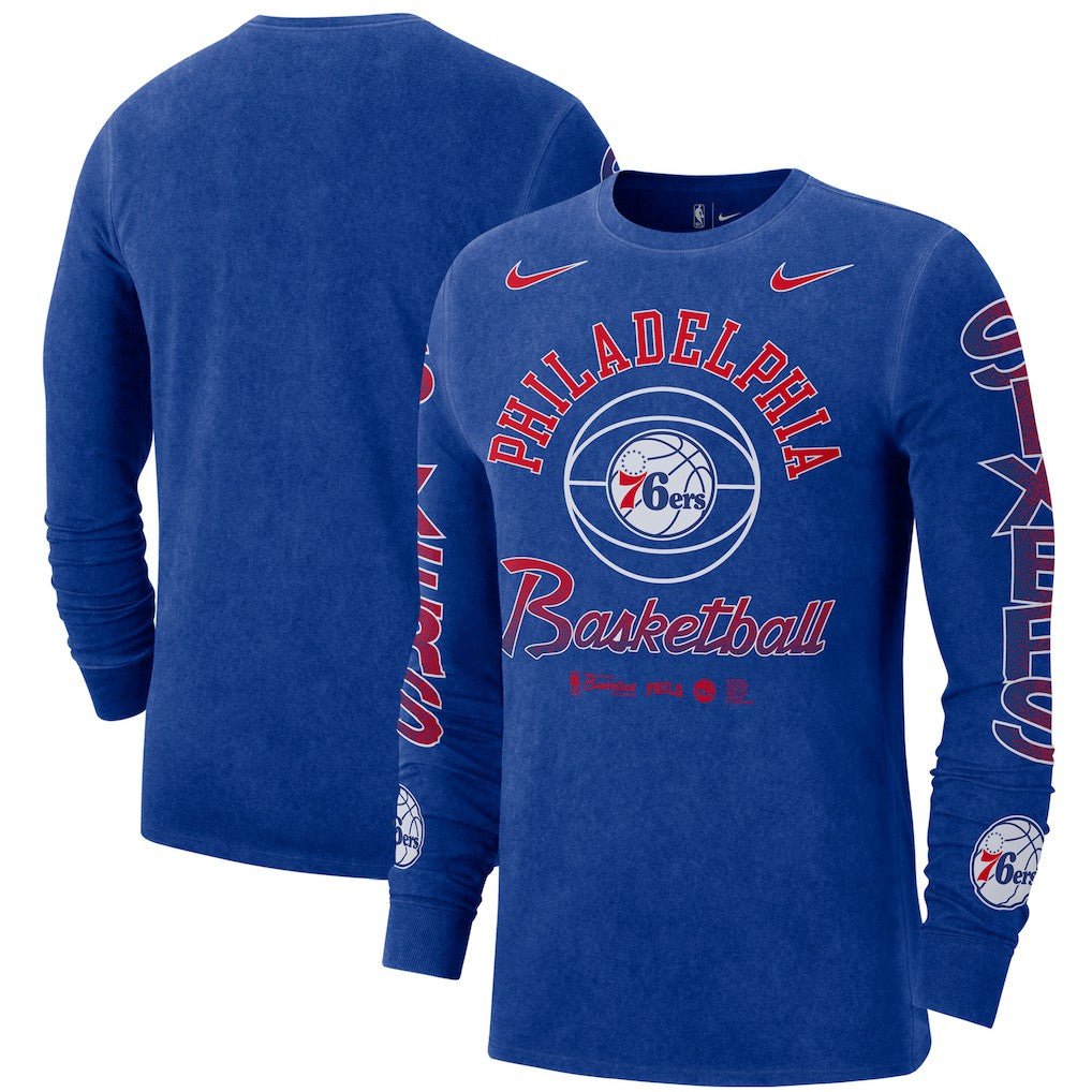 Nike Philadelphia 76ers Courtside Retro Elevated Long Sleeve T-Shirt