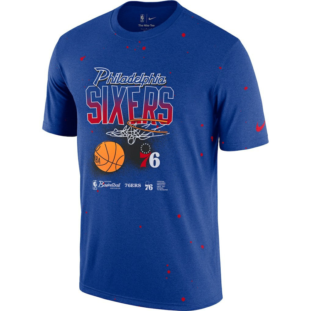 Nike Philadelphia 76ers Courtside Splatter T-Shirt
