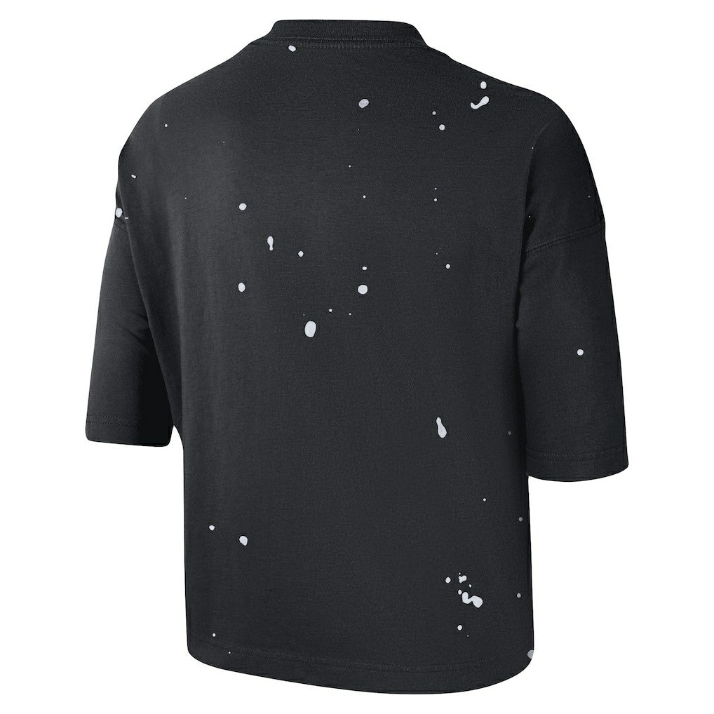 Nike Brooklyn Nets Women's Courtside Splatter Cropped T-Shirt