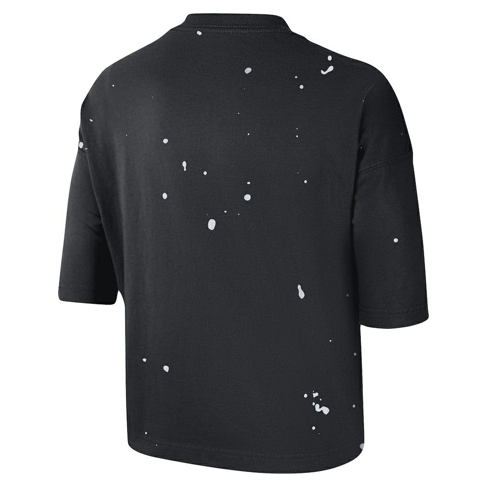 Nike Brooklyn Nets Women's Courtside Splatter Cropped T-Shirt