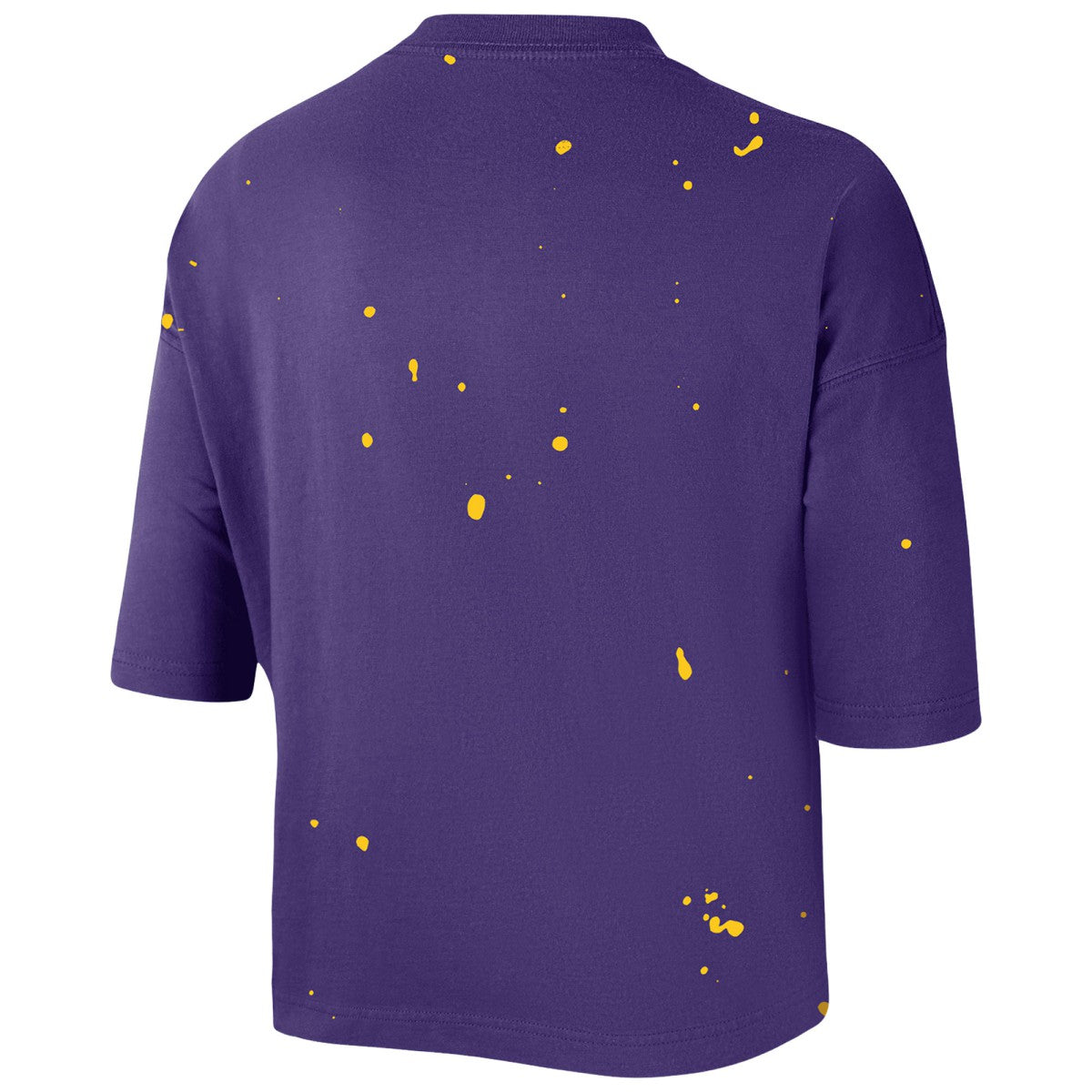 Nike Los Angeles Lakers Women's Courtside Splatter Cropped T-Shirt