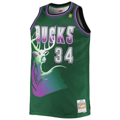 Mitchell & Ness Ray Allen Milwaukee Bucks Big & Tall 1996/97 Hardwood Classics Swingman Jersey
