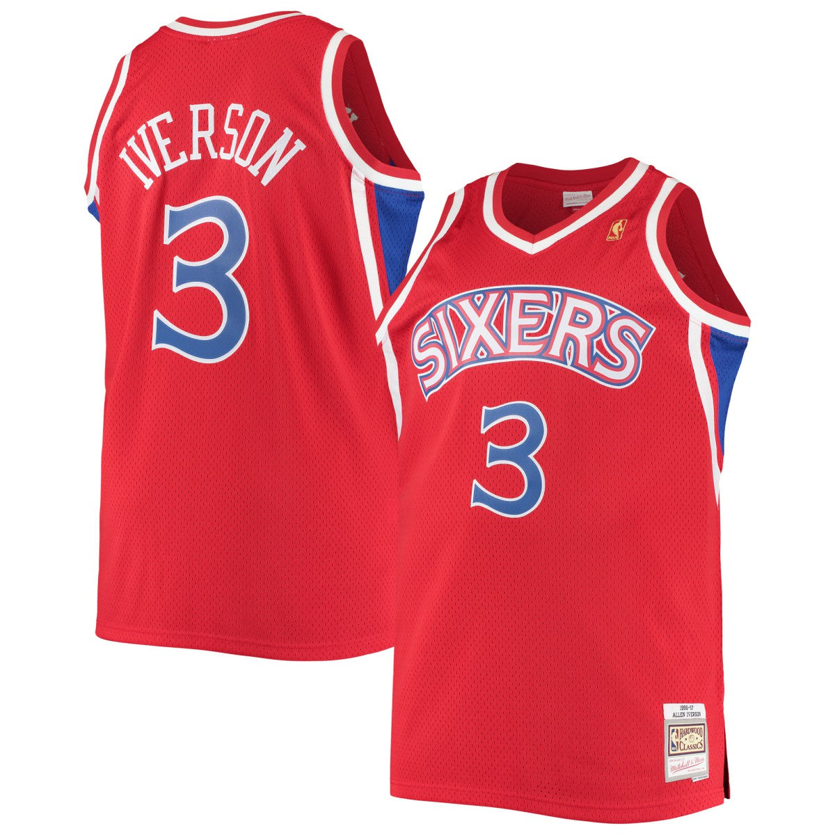 Mitchell & Ness Allen Iverson Philadelphia 76ers 1996/97 Big & Tall Hardwood Classics Swingman Jersey