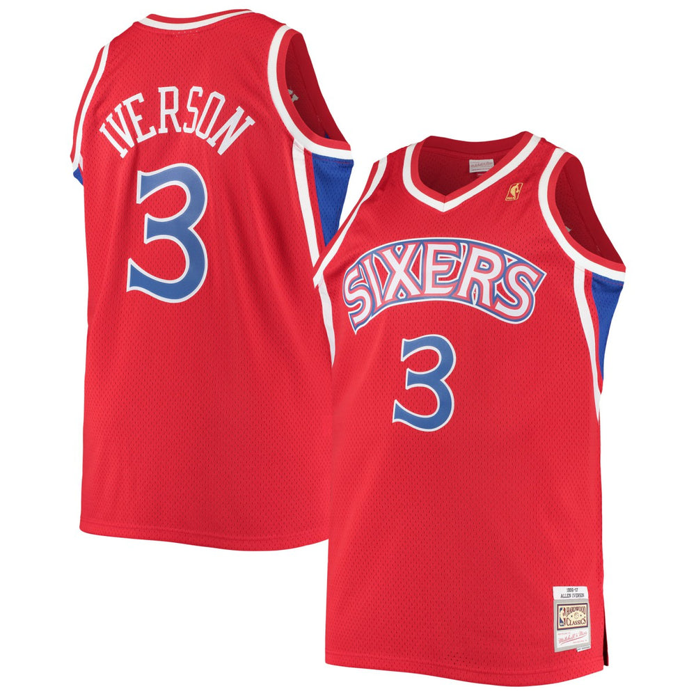 Mitchell & Ness Allen Iverson Philadelphia 76ers 1996/97 Big & Tall Hardwood Classics Swingman Jersey